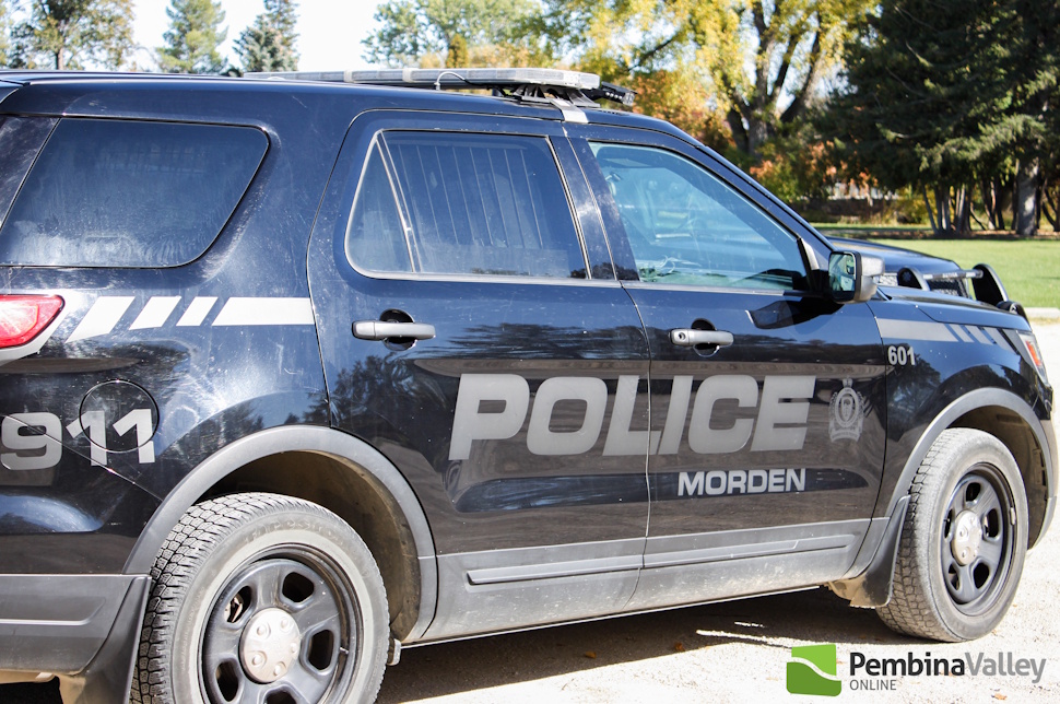 A Morden Police Service vehicle