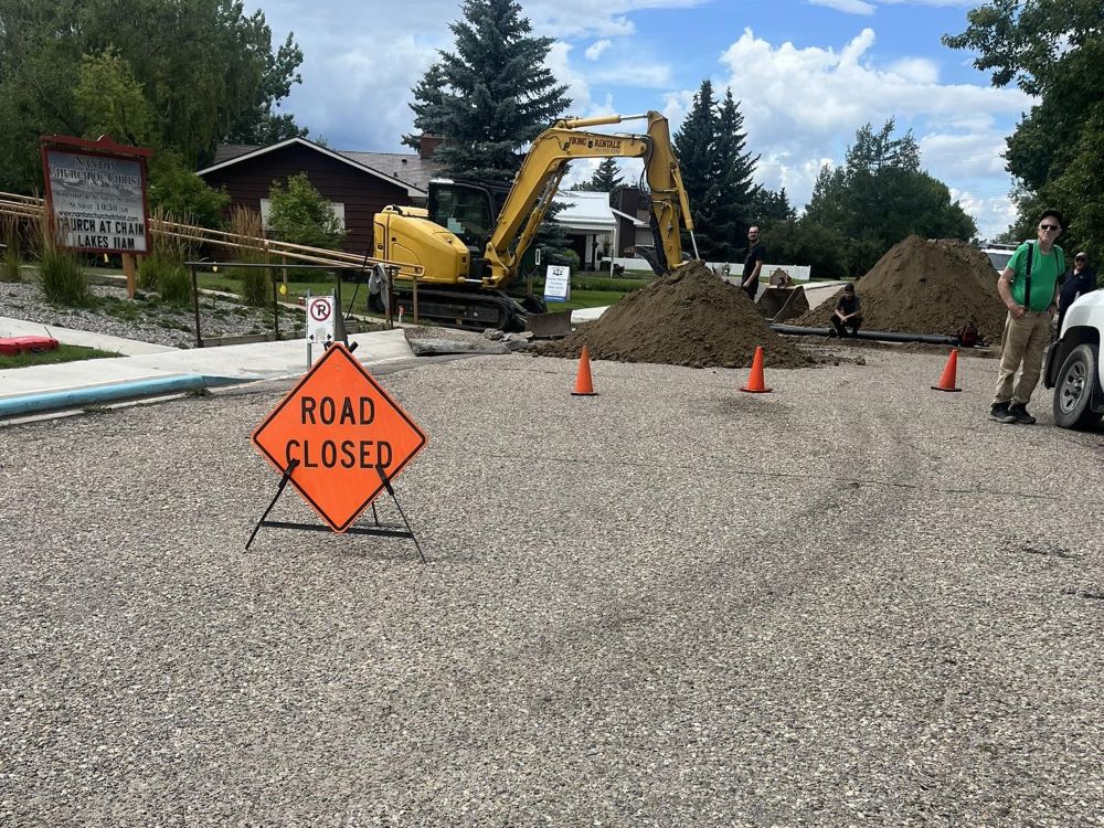 Nanton water main repair.