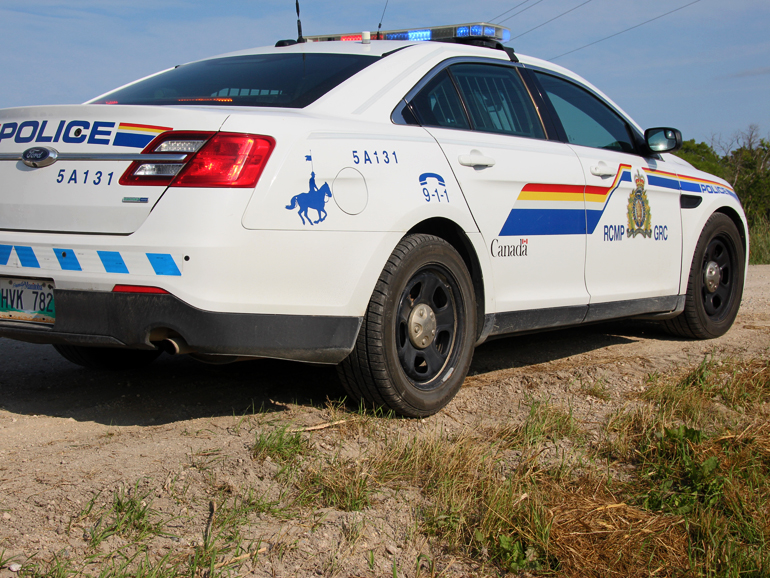RCMP vehicle on shoulder