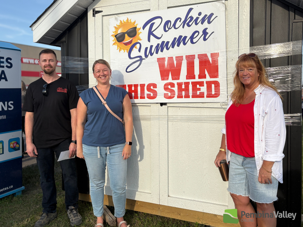 Left to right; Rockin' Summer grand prize winners John Giesbrecht, Sheena Nakonechny and Cathy Cramer