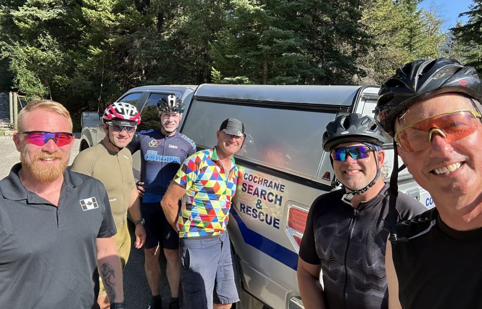 SAR cyclists with Andy Potton