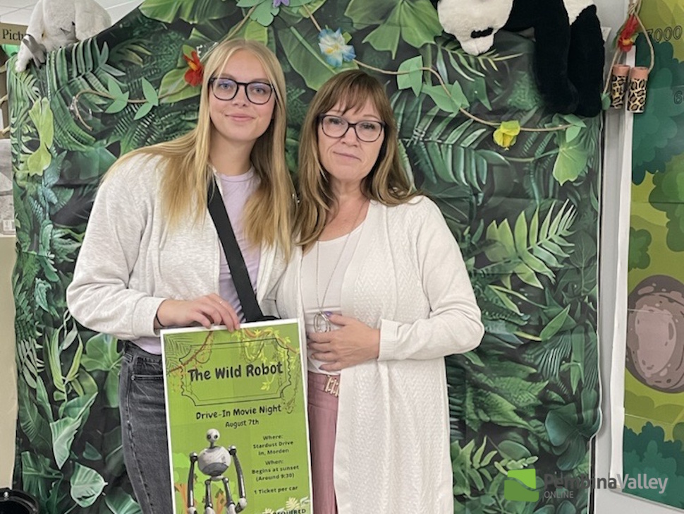 SCRL Morden Summer Programmer Abby Storey and Branch Administrator Gail Hildebrand