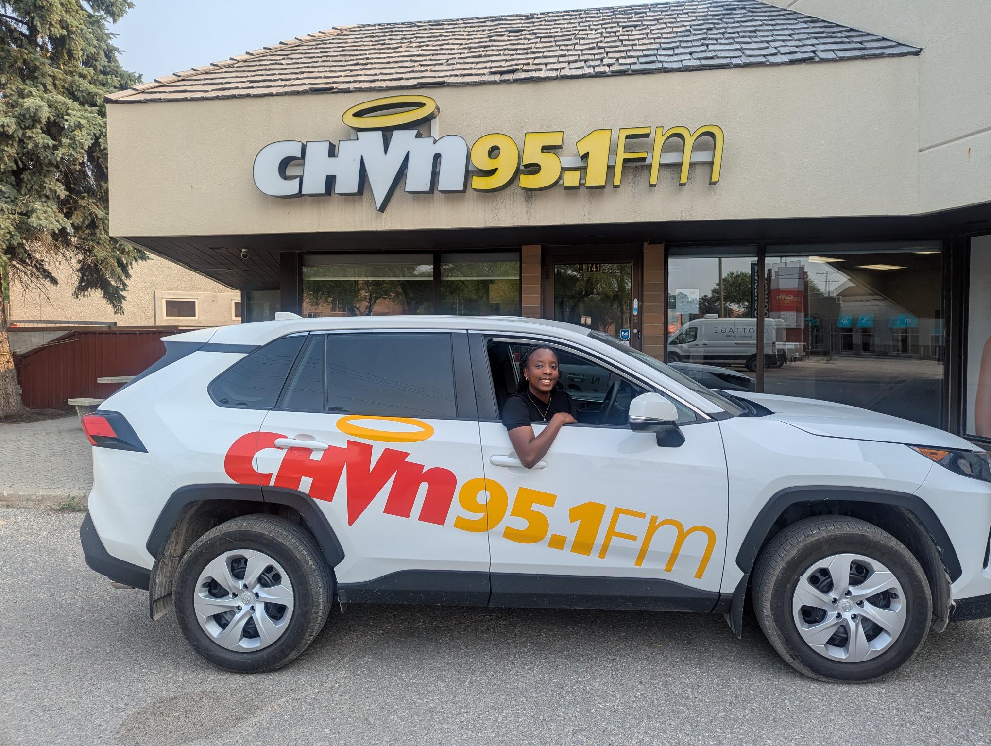 Faith Adeyemi in the CHVN Cruiser