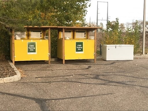 CWD testing site, photo courtesy of Ministry of Environment 