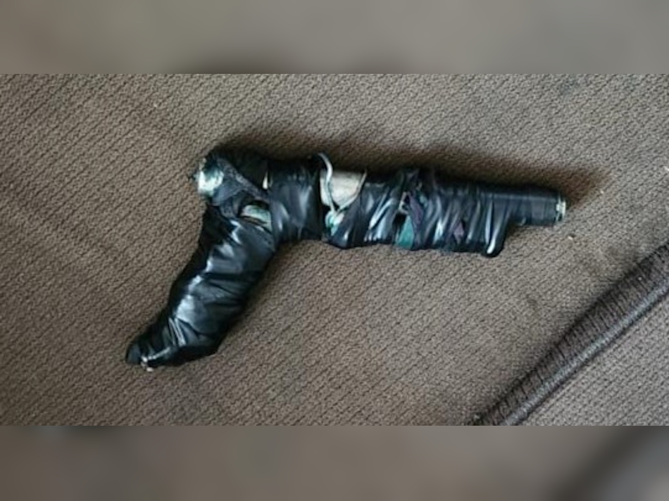 PHOTO OF IMITRATION HANDGUN WRAPPED IN DUCT TAPE