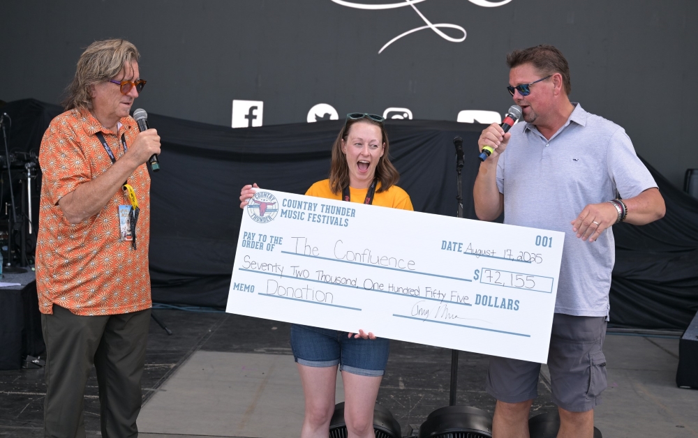 The Confluence received over $72,000 from Country Thunder this year, and was just one of several donation recipients. Submitted/Country Thunder