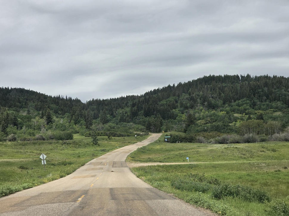 Highway 271 near Fort Walsh. (photo by Hayden Michaels)