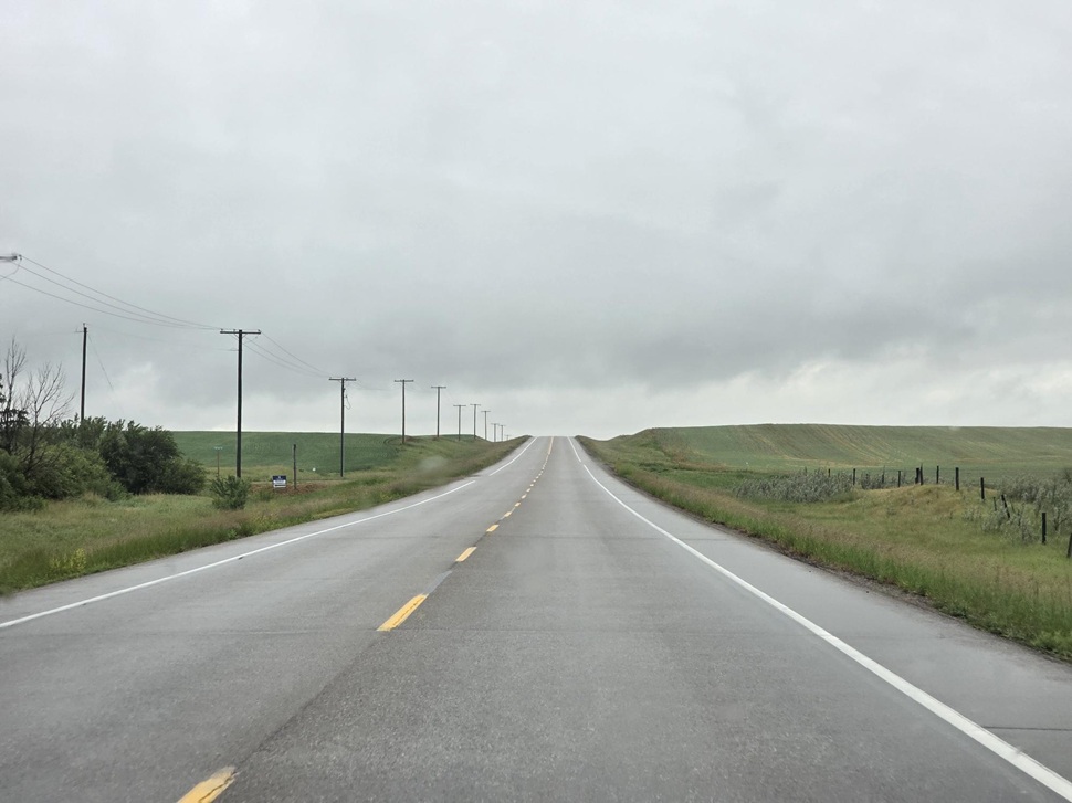 Highway 4 North of Swift Current. (photo by Hayden Michaels)