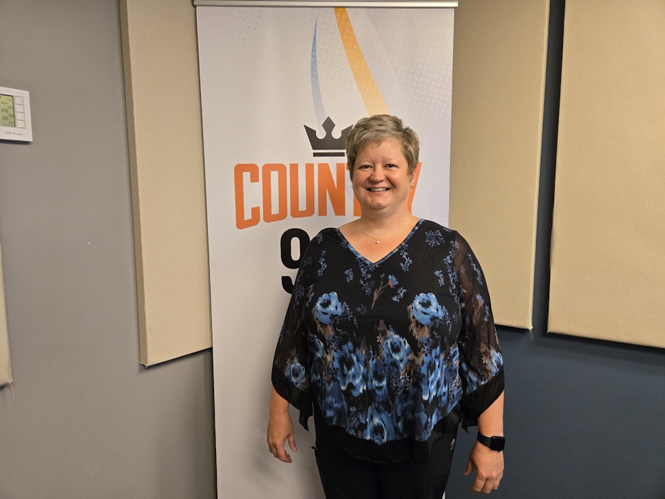 Janine Waines, Prairie Vox Artistic Director in the Country 93 studio