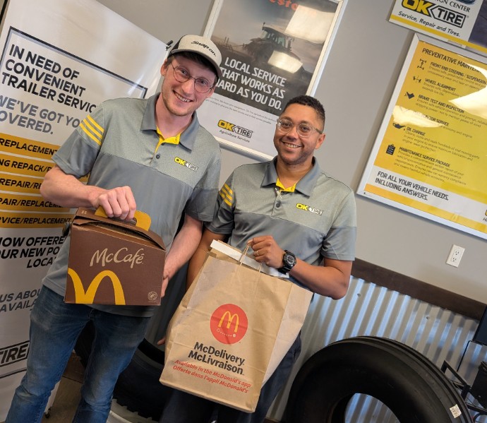 ok tire winner mccafe coffee break happy