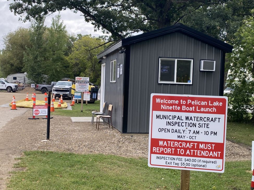 a boat inspection station