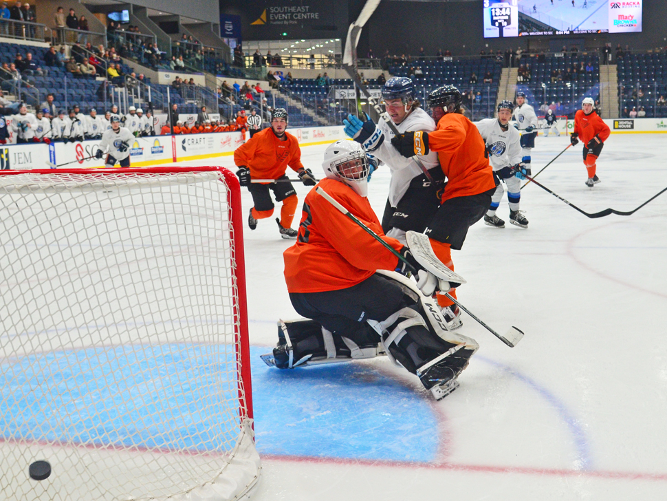 Steinbach defeated the Winkler Flyers 3-0 in a preseason home game Sunday night