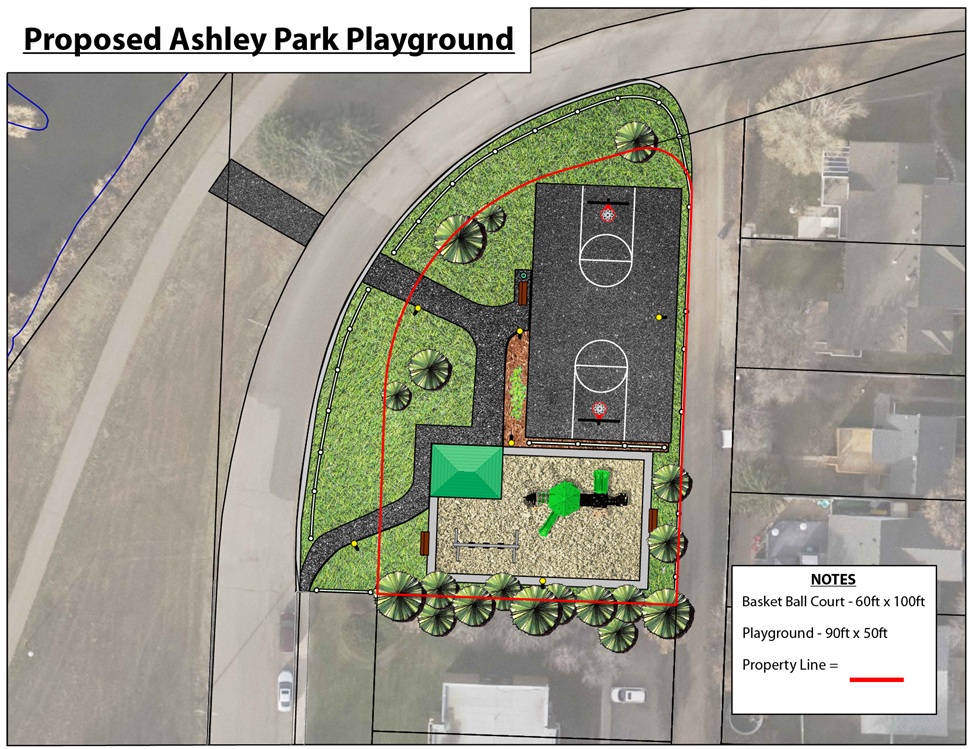 The proposed design for the space. (image courtesy of the City of Swift Current, via Ron Caswell)
