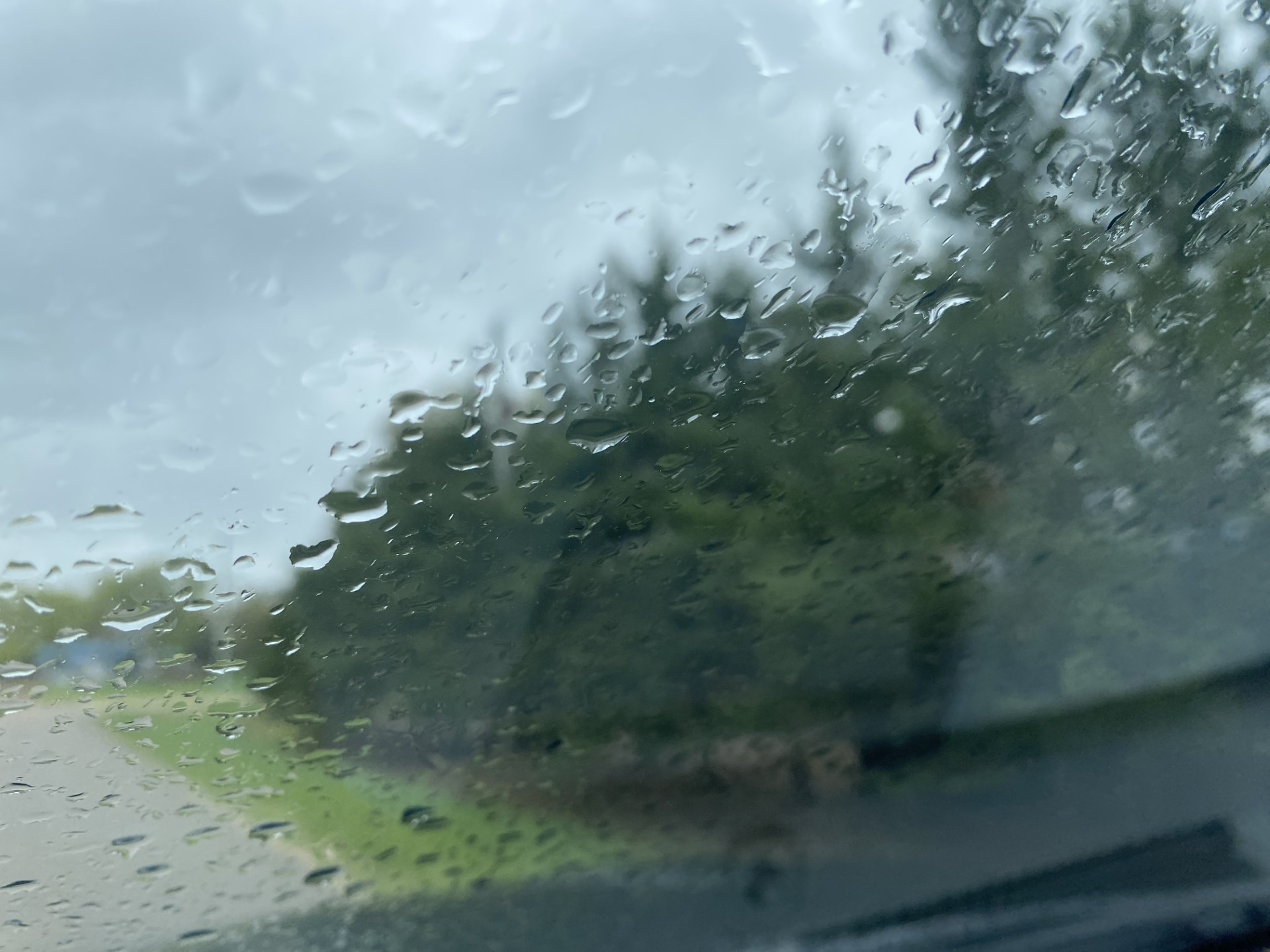 rain on the windshield