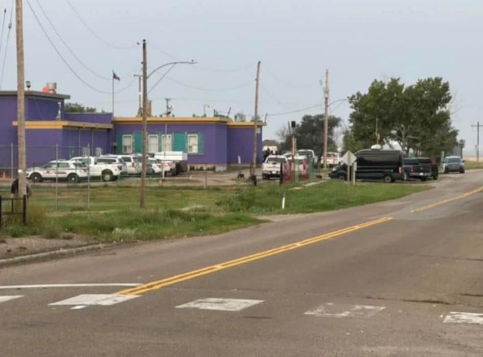 A view of RCMP parked at the former Richmound School. (submitted photo)