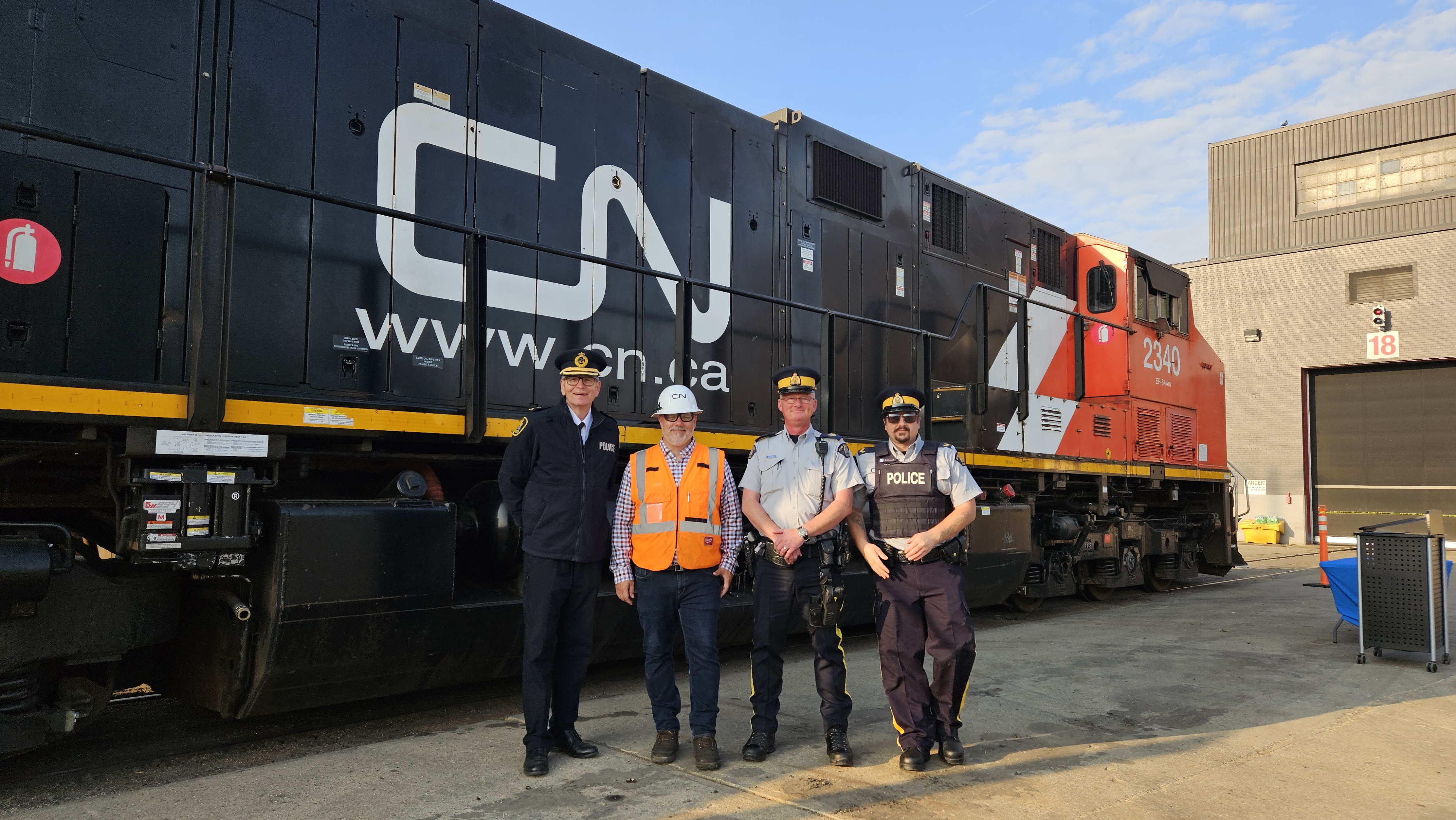 Airdrie RCMP say they have responded to two trespassing calls and two collisions involving trains in the past five years, as Alberta marks Rail Safety Week from Sept. 15 to 21. Photo / Alberta RCMP