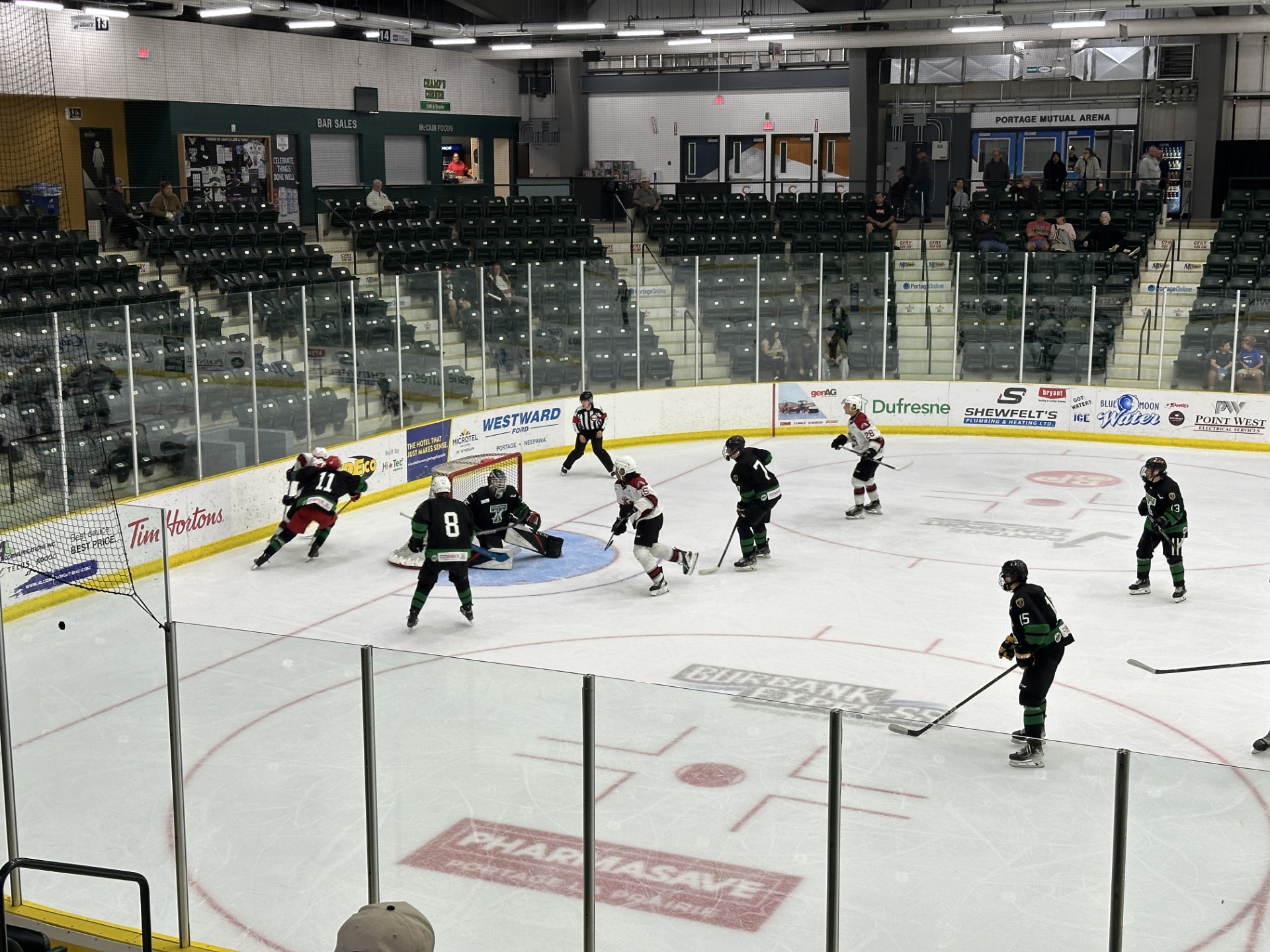 Action from the first preseason game at Stride Place. Portage Terriers/ Cody Buhler
