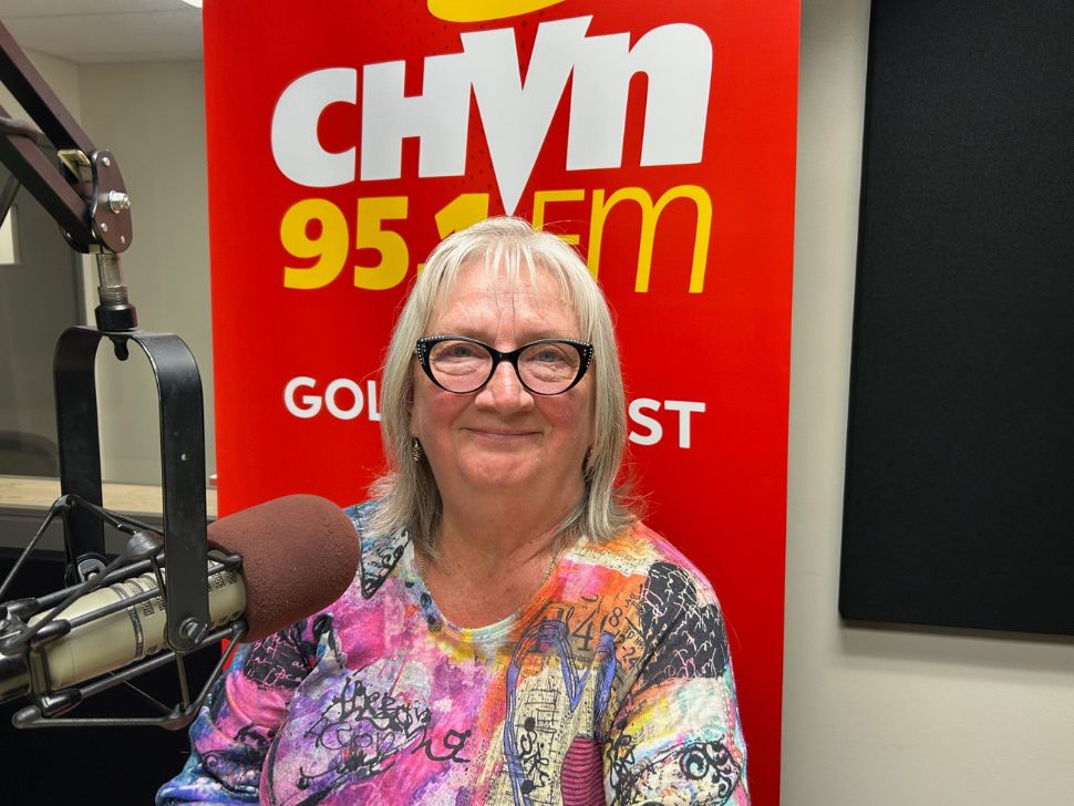 Winnipeg illustrator, painter, and author, Faye Hall in the CHVN studio. 