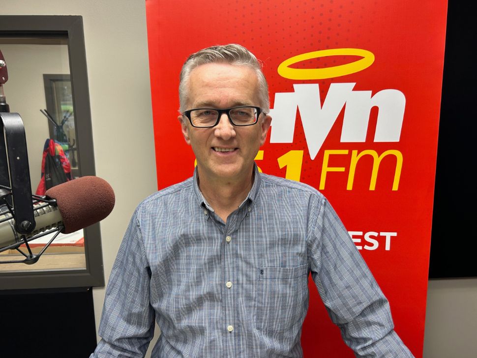 Dave Sawatsky, the Director of Development with the Eden Foundation, in the CHVN studio. 