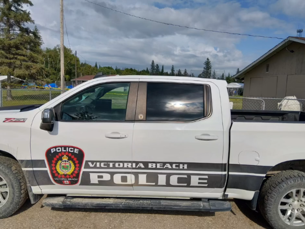 Victoria Beach Police vehicle