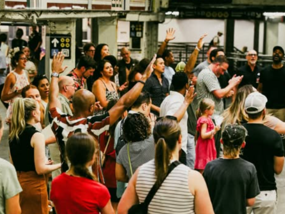 A subway in Times Square in New York turned into a place of worship this past weekend.