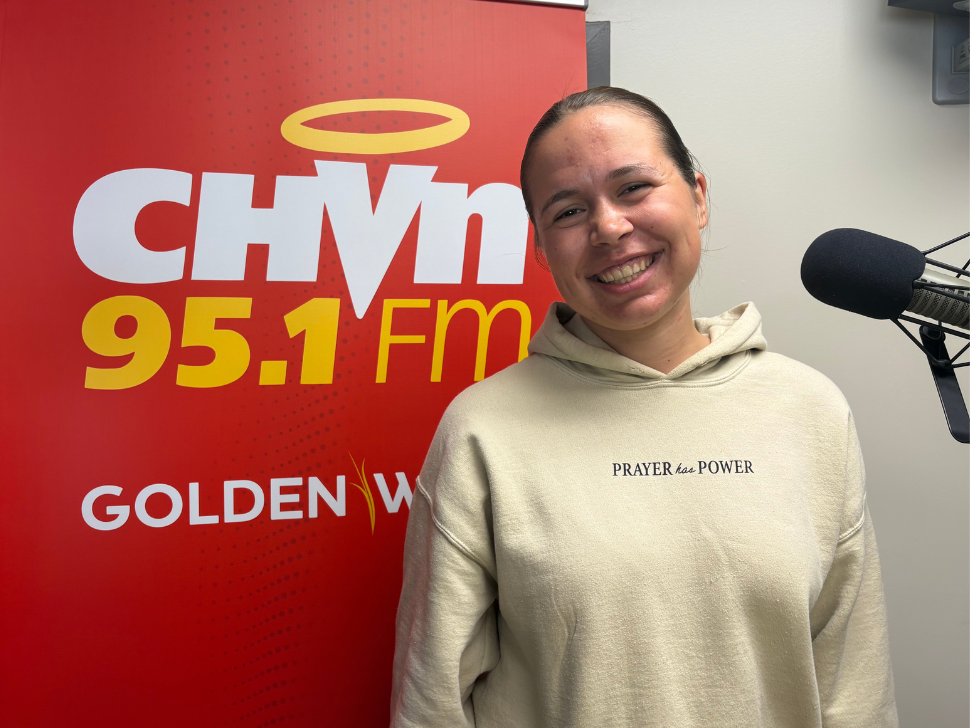 JJ Beckman from JOY Clothing in the CHVN Studio. (Angela Peacock/PNN)