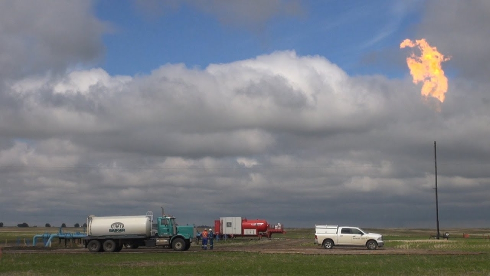 A flare at a natural gas site