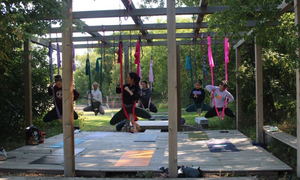 AERIAL YOGA AT WOODLAWN 