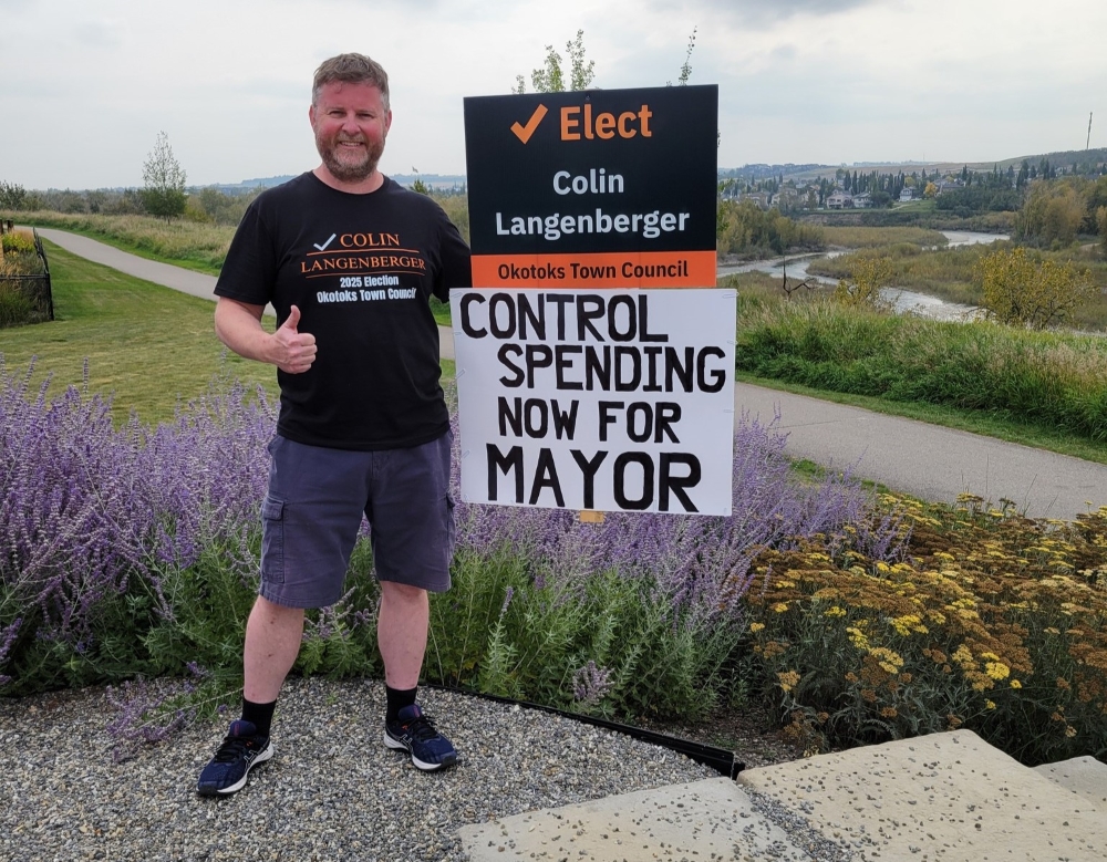 Colin Langenberger has thrown his hat into the ring in the run for mayor of Okotoks in the 2025 municipal election. Photo submitted