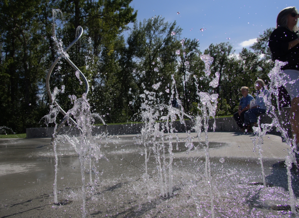 The new water feature at Ethel Tucker Park.