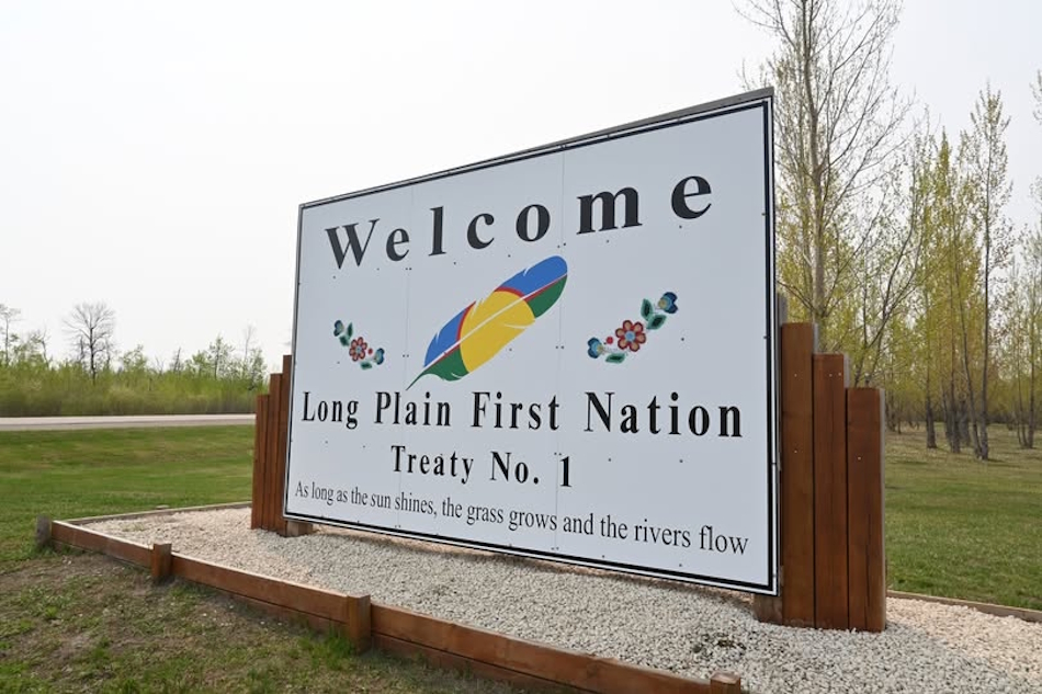 Long Plain First Nation community sign