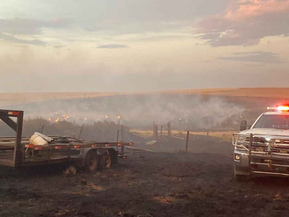Baler fire in Vulcan County.