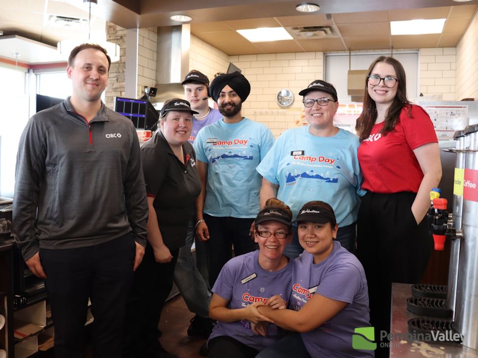staff members at Tim Hortons in Winkler