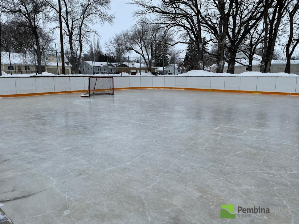 a rink on a winter day 