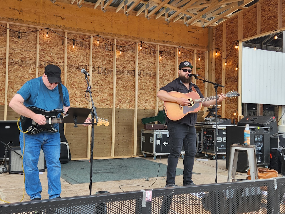 Matt Zimmerman, Playing great tunes for the people while they have their lunch and drinks. PortageOnline/ Tristen Sokolosky