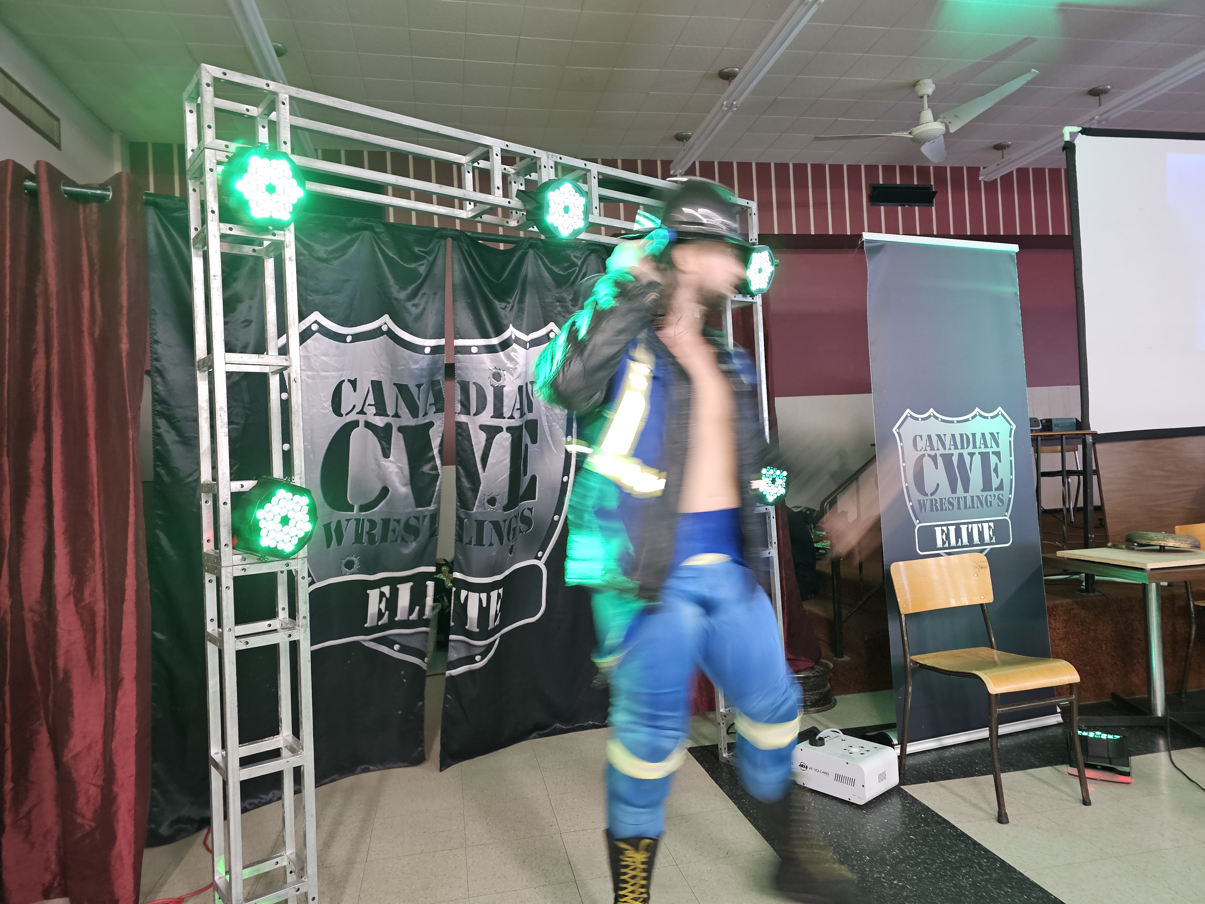 "Crude Oil" Cody Mac walks in with high-energy, looking straight out of a Corb Lund music video