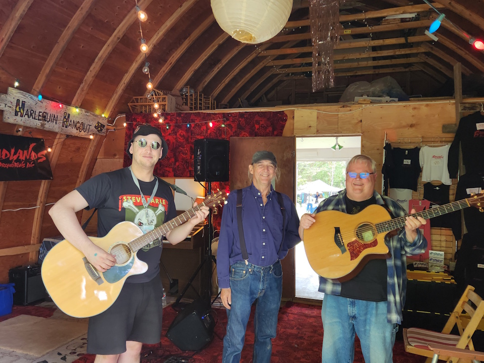Jamming out in the Harlequin Hangout. Nothing like good guitars, good vibes, and great company at the Whoop & Hollar Folk Festival! PortageOnline/ Tristen Sokolosky