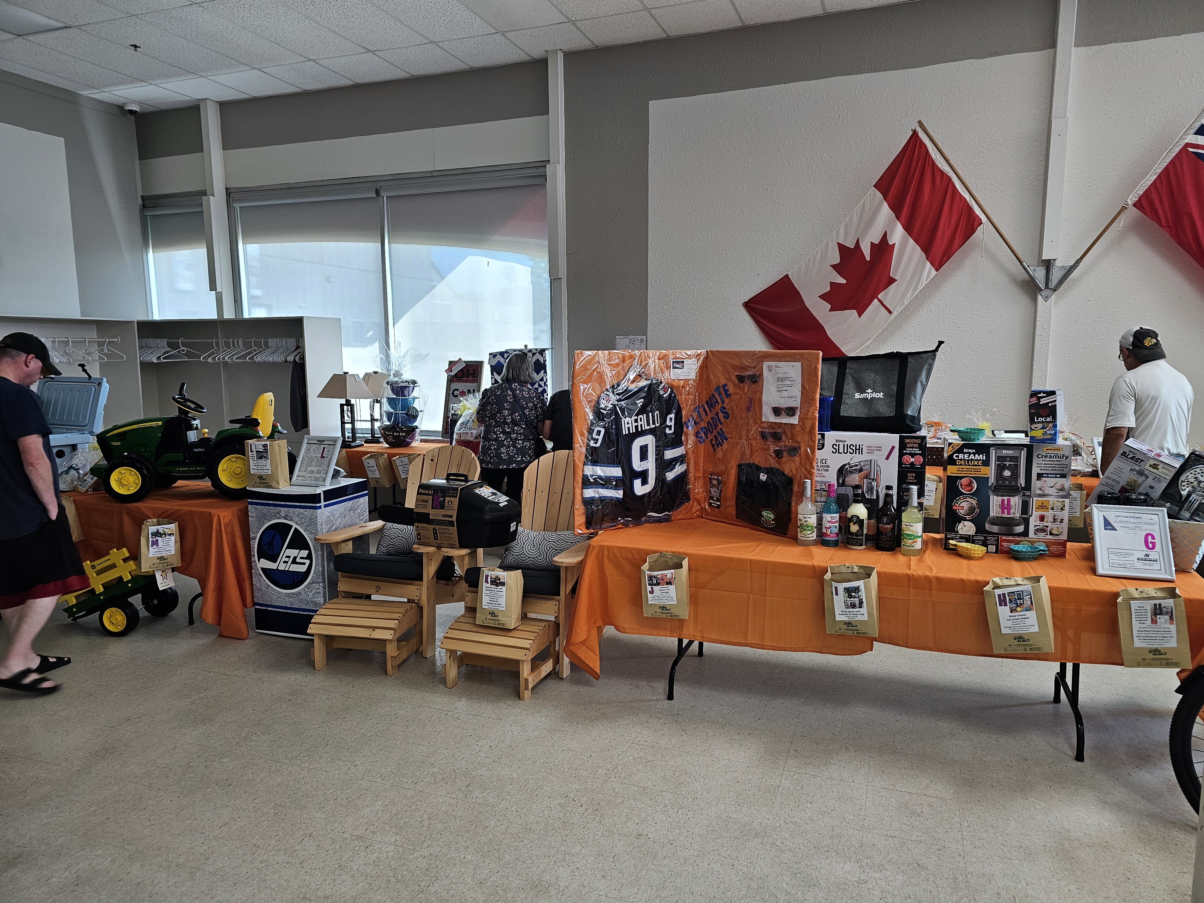 Just some of the Grand Prizes that were drawn for at the Sunset Palliative Care Rainbow Auction. PORTAGEONLINE / TYLOR BAER
