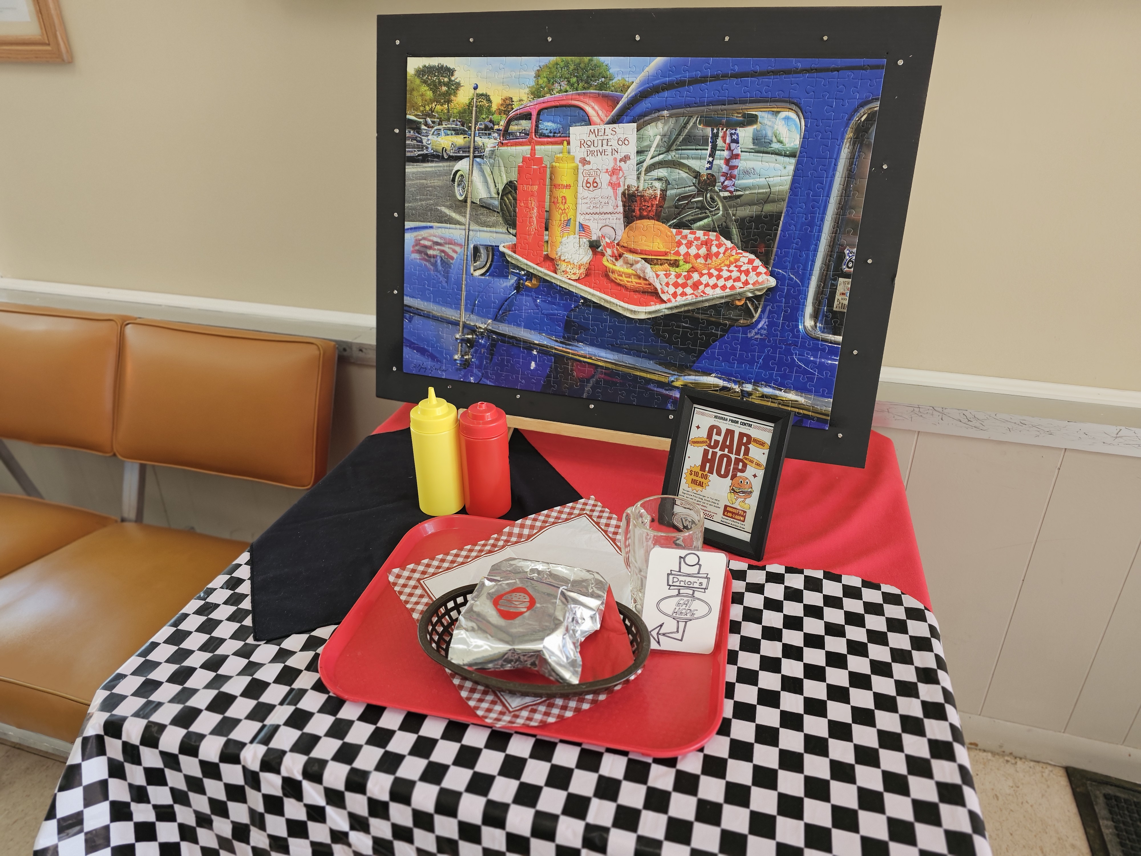Some of the decor inside the Herman Prior showcasing the style of the Car Hop