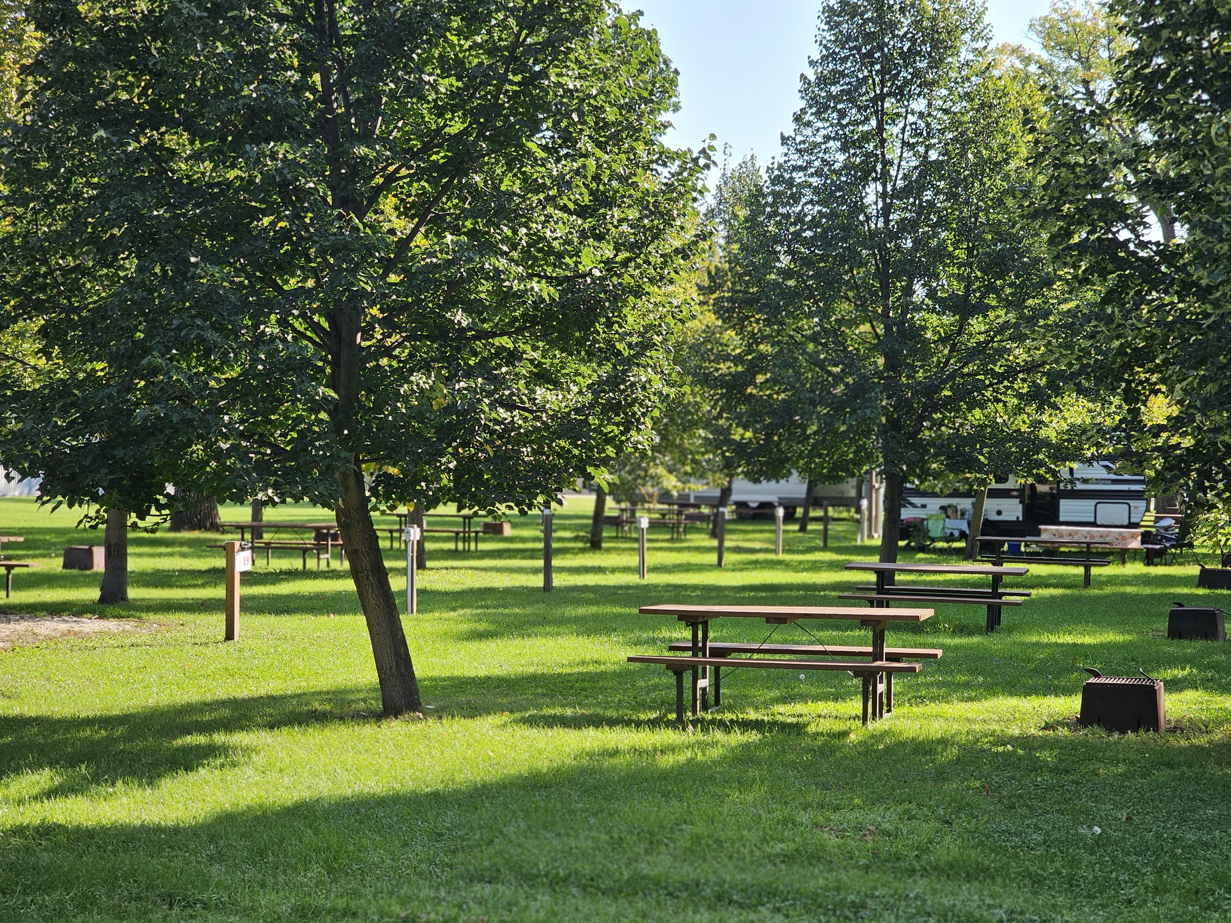 Empty campgrounds at the Portage Industrial Exhibition Campgrounds