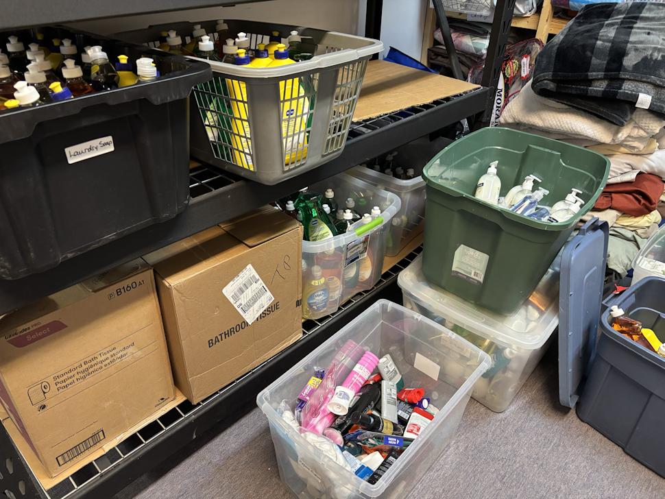 Bins of soap at SCO