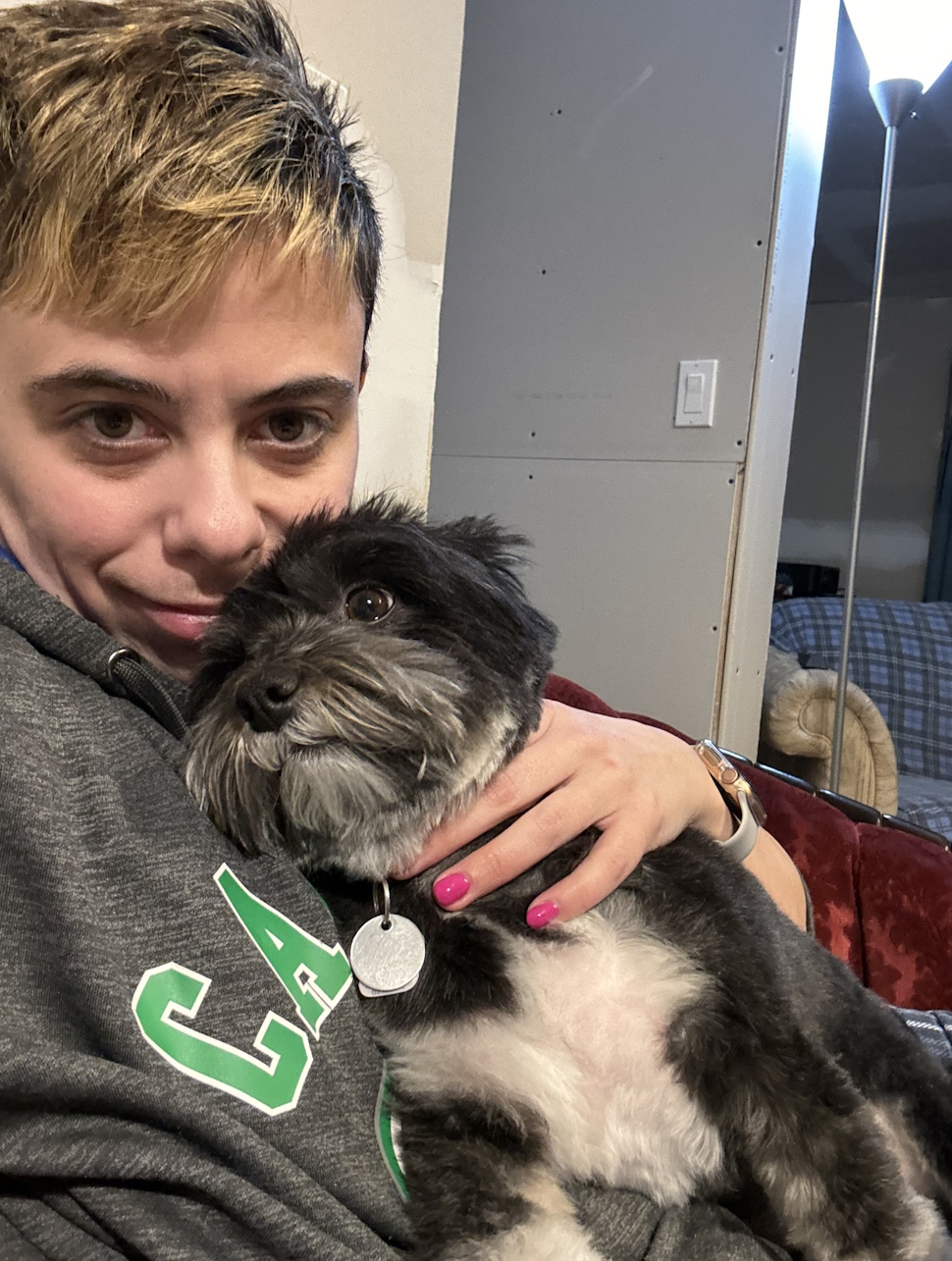 Tasha Wiese with her puppy