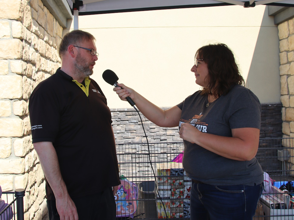 Carly and James at Giant Tiger for Pack a Backpack