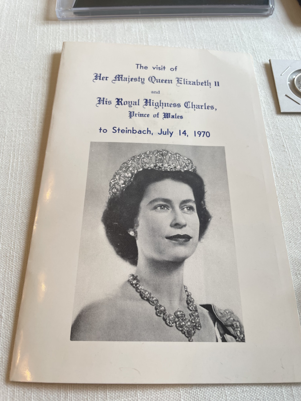 Program from queen's visit in 1970