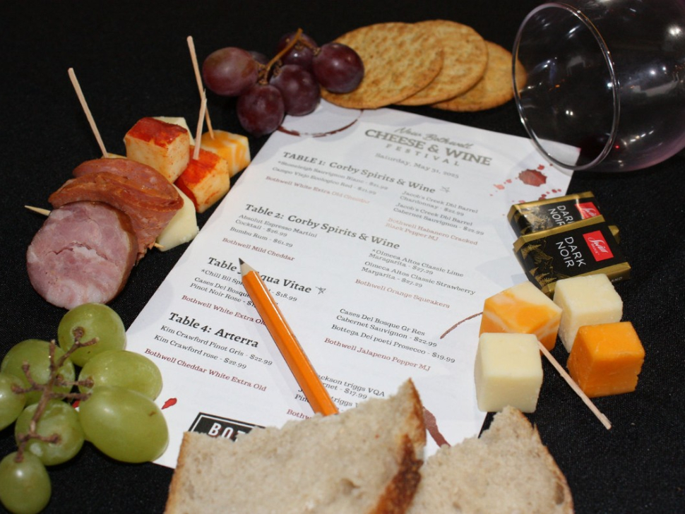 festival menu and decor