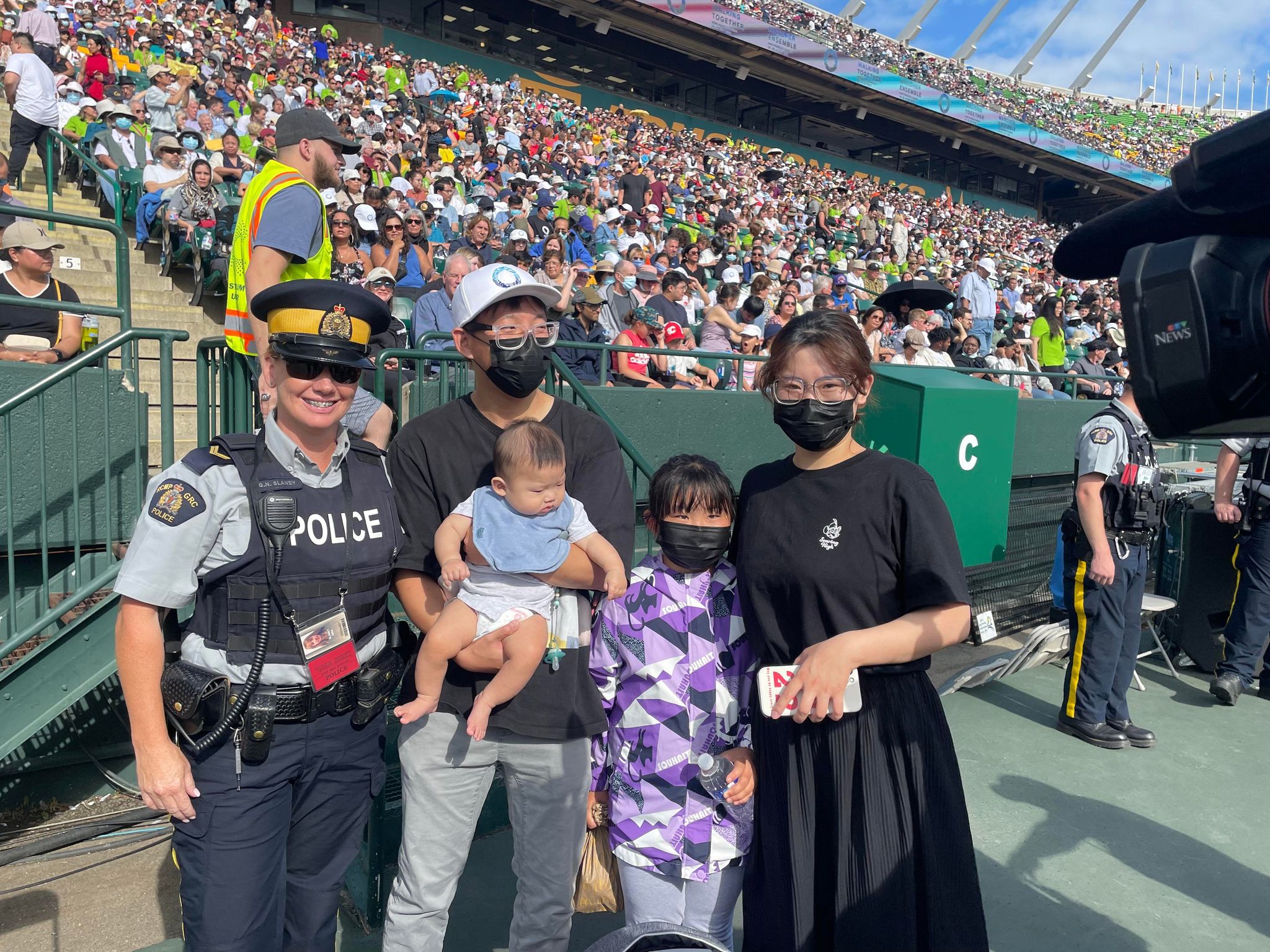 Airdrie's very own RCMP officer, Gina Slaney had a chance face-to-face encounter with Pope Francis himself (Photo provided by Gina Slaney)