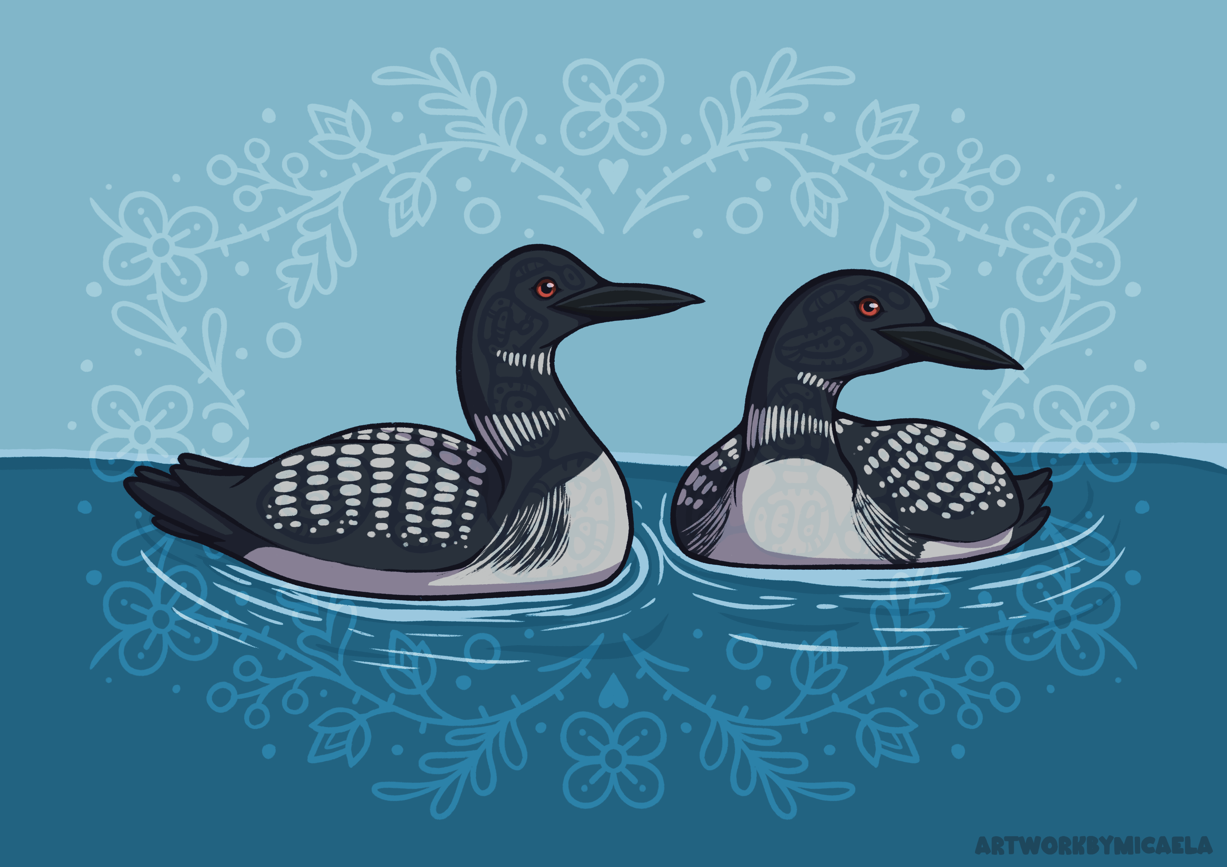 Loon, or 'maang', from 'Anishinaabemowin with Amik' (Manitoba Museum)