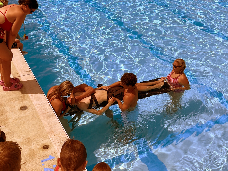 RCU Aquatic Centre Lifeguards performing demonstration - photo provided