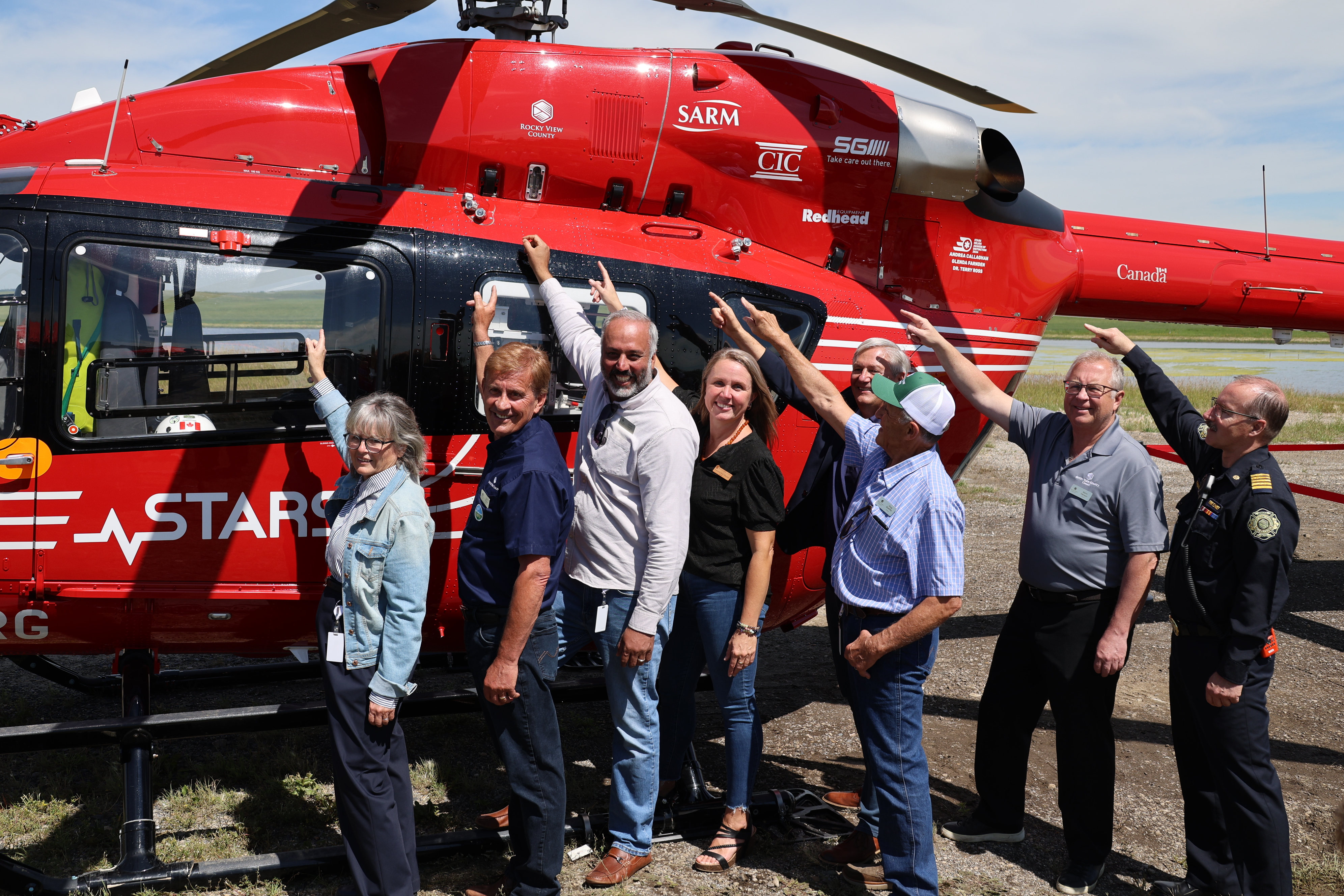 left to right:     Fire Chief Ken Hubbard, Councillor Greg Boehlke, Councillor Kevin Hanson, Reeve Crystal Kissel, Deputy Reeve Don Kochan, Councillor Sunny Samra, Councillor Samanntha Wright, CAO Reegan McCullough