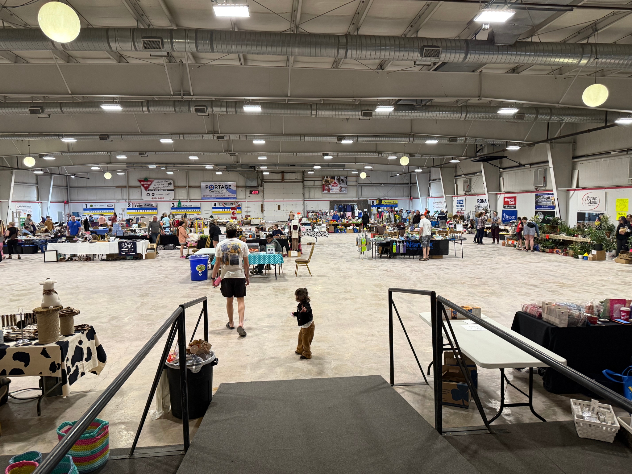 The view from the entrance to the garage sale
